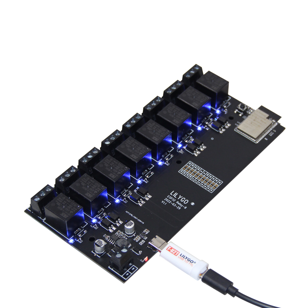 LILYGO T-Relay - Module relais 8 canaux ESP32 avec Wi-Fi Bluetooth et isolation optocoupleur pour Arduino